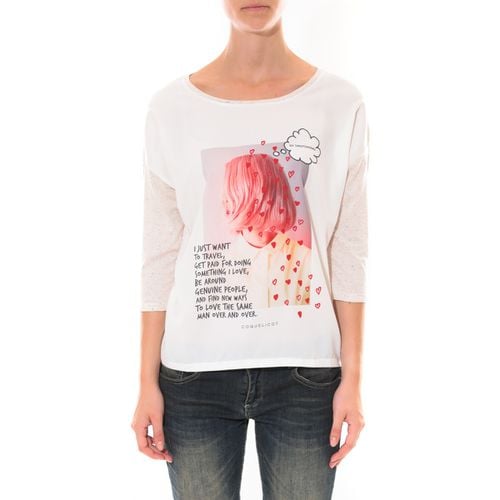 T-shirt Tee shirt Blanc 16425 - Coquelicot - Modalova