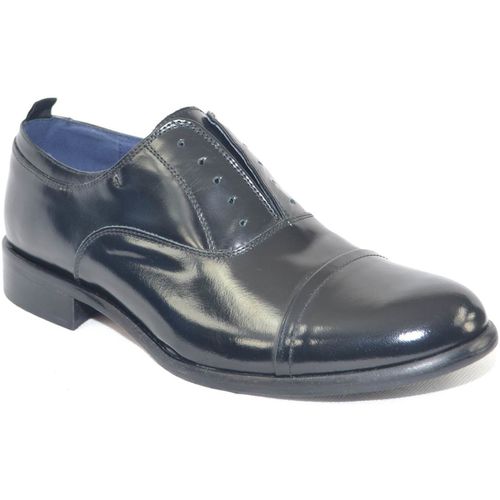 Classiche basse Scarpe uomo francesina inglese punta alzata vera pelle lucida n - Malu Shoes - Modalova