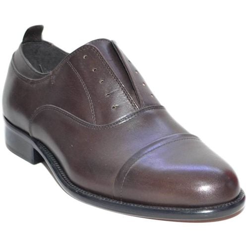 Classiche basse Scarpe uomo francesina stringata vera pelle spazzolata - Malu Shoes - Modalova