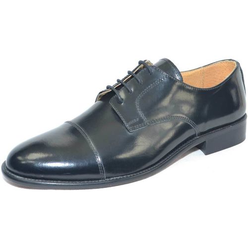 Classiche basse Scarpe uomo stringate classiche con mezza punta suola di vero c - Malu Shoes - Modalova