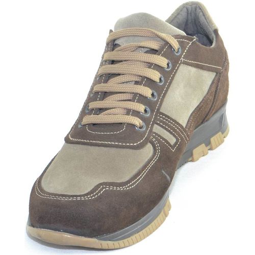 Sneakers Scarpe uomo stringata classica in vera pelle scamosciata bicolo - Malu Shoes - Modalova