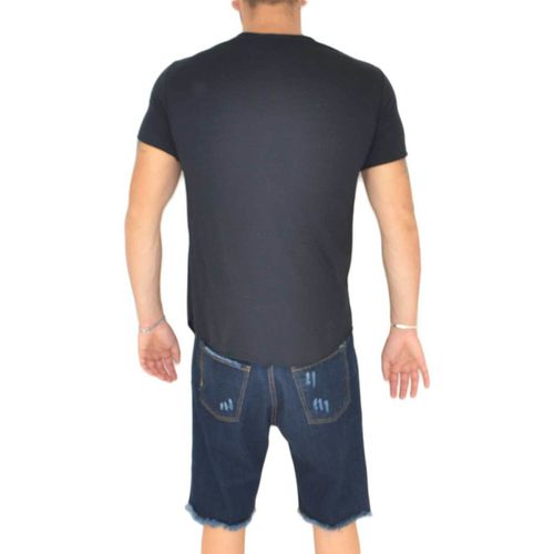 T-shirt T- shirt basic uomo cotone modello over con inserti in tes - Malu Shoes - Modalova