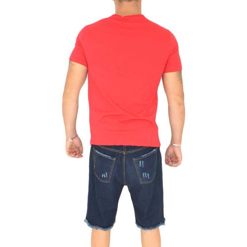 T-shirt T- shirt basic uomo in cotone elastico corallo slim fit g - Malu Shoes - Modalova