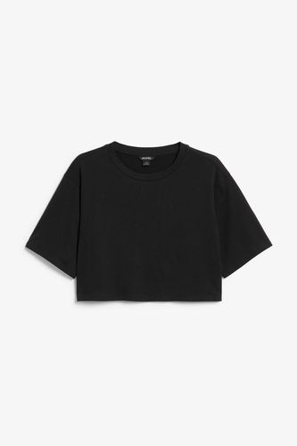 Cropped-T-Shirt - Schwarz - Monki - Modalova