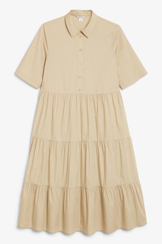 Lagenkleid Mit Volant - Beige - Monki - Modalova