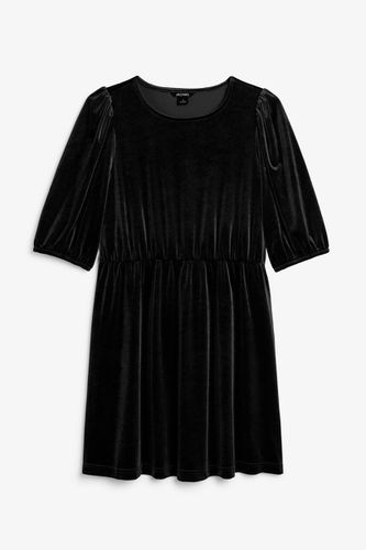 Kurzes Samtkleid - Schwarz - Monki - Modalova