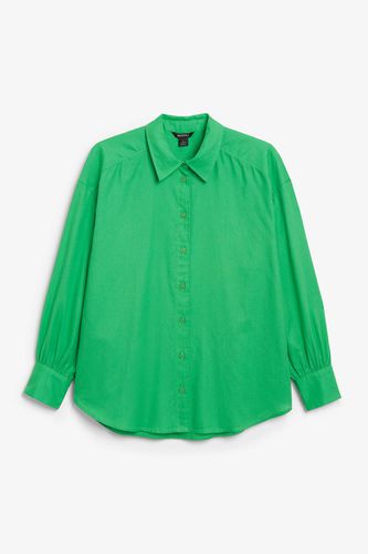 Klassisches Baumwollhemd - Grün - Monki - Modalova