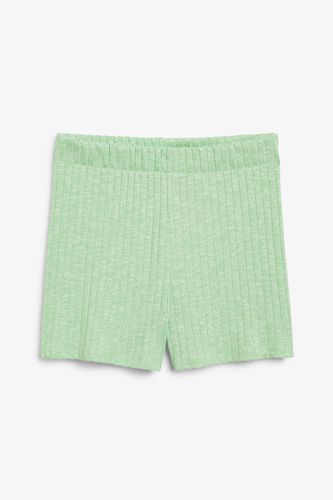 Breit Gerippte Shorts - Grün - Monki - Modalova