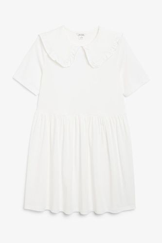 Kleid Mit Großem Kragen - Weiß - Monki - Modalova
