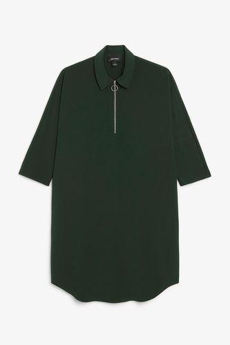 Hemdkleid Mit Reißverschluss Vorn - Grün - Monki - Modalova