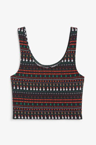 Kurzes Tanktop - MehrfarbigSchwarz - Monki - Modalova