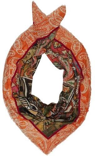 Damen Schal, orange, Baumwolle, Modal - Second Hand - Codello - Modalova