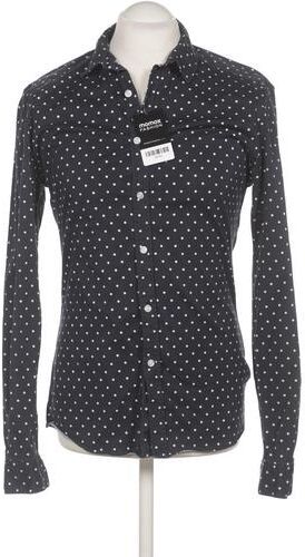 Herren Hemd, marineblau, Gr. M, Elasthan, Baumwolle - Second Hand - Asos - Modalova