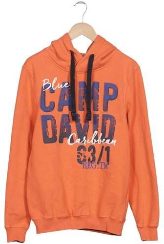Herren Kapuzenpullover, orange, Gr. M, Baumwolle, Synthetik - Second Hand - Camp david - Modalova