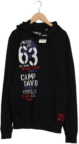 Herren Kapuzenpullover, schwarz, Gr. M, Baumwolle, Synthetik - Second Hand - Camp david - Modalova