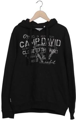 Herren Kapuzenpullover, schwarz, Gr. L, Baumwolle, Synthetik - Second Hand - Camp david - Modalova