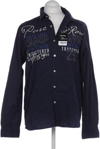 Herren Hemd, marineblau, Gr. L, Baumwolle - Second Hand - Camp david - Modalova