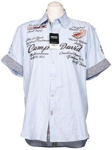 Herren Hemd, blau, Gr. M, Baumwolle - Second Hand - Camp david - Modalova