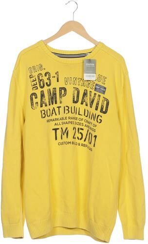 Herren Pullover, gelb, Gr. 3Xl, Baumwolle - Second Hand - Camp david - Modalova