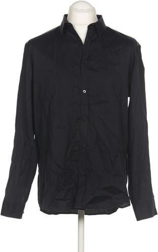 Herren Hemd, schwarz, Gr. L, Baumwolle - Second Hand - Calvin Klein - Modalova