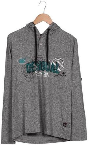 Herren Kapuzenpullover, grau, Gr. S, Baumwolle, Synthetik - Second Hand - Desigual - Modalova