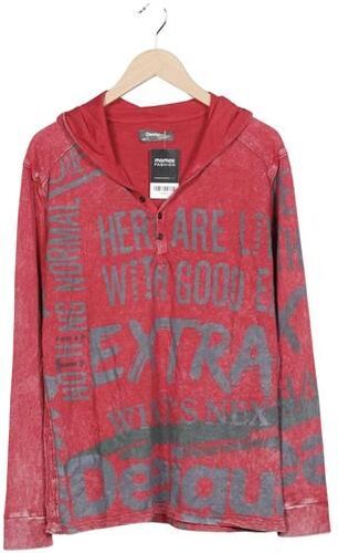 Herren Kapuzenpullover, rot, Gr. L - Second Hand - Desigual - Modalova