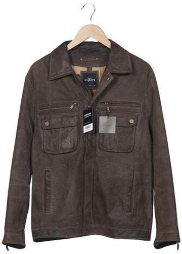 Herren Jacke, braun, Gr. EU 50, Baumwolle, Leder, Synthetik - Second Hand - engbers - Modalova