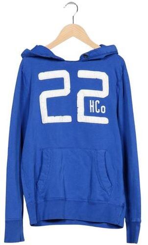 Herren Kapuzenpullover, blau, Gr. M, Baumwolle, Synthetik - Second Hand - Hollister - Modalova