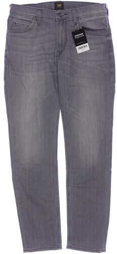 Herren Jeans, grau, Gr. W31 L30, Elasthan, Baumwolle, Leder - Second Hand - Lee - Modalova