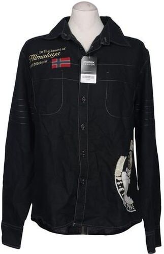 Herren Hemd, schwarz, Gr. XL, Baumwolle - Second Hand - Napapijri - Modalova