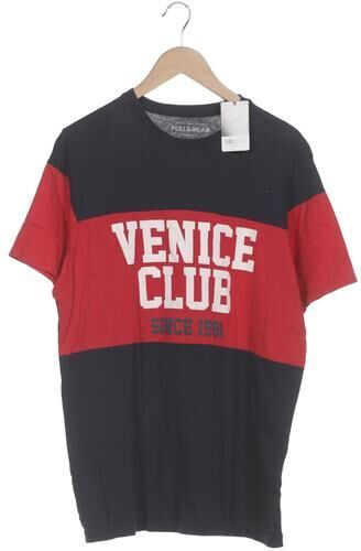 Herren T-Shirt, marineblau, Gr. L, Baumwolle - Second Hand - Pull & Bear - Modalova