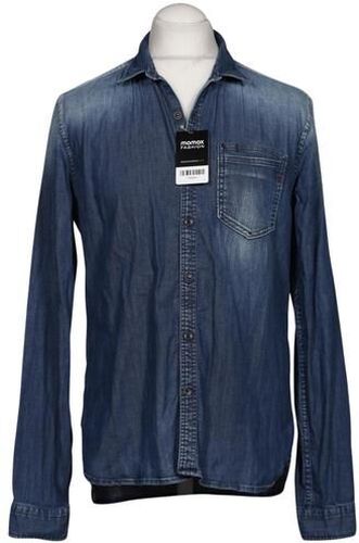 Herren Hemd, blau, Gr. L, Elasthan, Baumwolle - Second Hand - Replay - Modalova