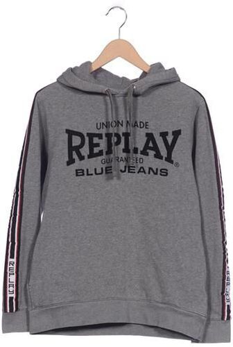 Herren Kapuzenpullover, grau, Gr. L, Baumwolle - Second Hand - Replay - Modalova