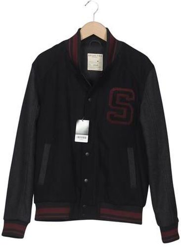 Herren Jacke, schwarz, Gr. L, Baumwolle, Synthetik, Wolle - Second Hand - Selected - Modalova