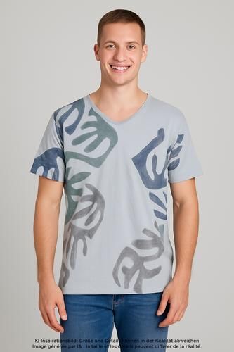 Herren T-Shirt, hellblau, Gr. L, Baumwolle - Second Hand - Sisley - Modalova