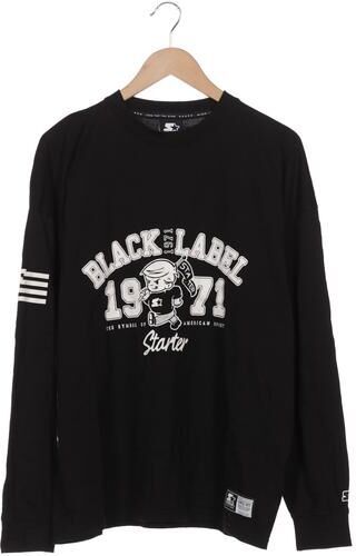 Herren Langarmshirt, schwarz, Gr. M, Baumwolle - Second Hand - Starter - Modalova