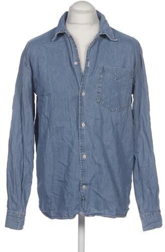 Herren Hemd, blau, Gr. M, Baumwolle - Second Hand - Weekday - Modalova