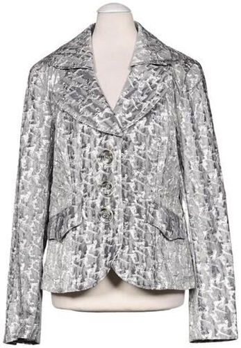 Damen Blazer, silber, Gr. EU 40, Synthetik - Second Hand - Airfield - Modalova