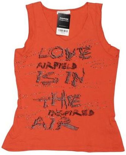 Damen Top, orange, Gr. EU 36, Baumwolle - Second Hand - Airfield - Modalova