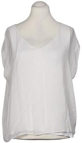 Damen Bluse, weiß, Gr. EU 44, Elasthan, Seide, Viskose - Second Hand - Alba Moda - Modalova