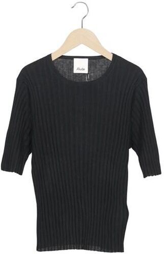 Damen Pullover, schwarz, Gr. M, Baumwolle, Seide - Second Hand - Allude - Modalova