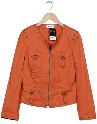 Damen Jacke, orange, Gr. EU 36, Elasthan, Baumwolle, Synthetik - Second Hand - Biba - Modalova