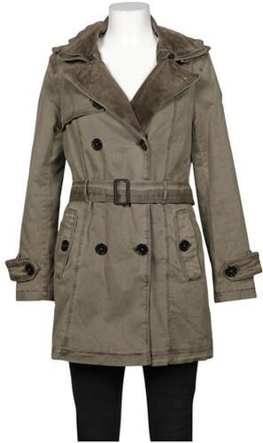 Damen Mantel, grün, Gr. EU 38, Elasthan, Baumwolle, Synthetik - Second Hand - Blonde No.8 - Modalova