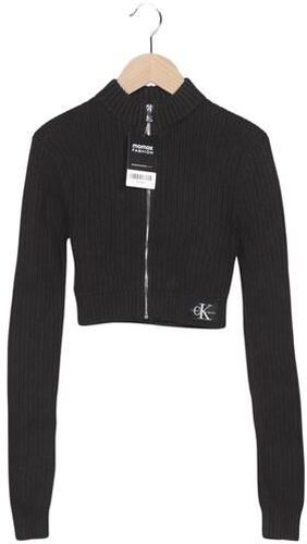 Jeans Damen Strickjacke, schwarz, Gr. Xxs, Baumwolle - Second Hand - Calvin Klein - Modalova