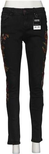 Damen Jeans, schwarz, Gr. EU 40, Elasthan, Baumwolle, Synthetik - Second Hand - Cartoon - Modalova