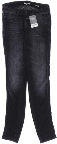 Damen Jeans, grau, Gr. W24 L31, Elasthan, Baumwolle, Leder - Second Hand - Closed - Modalova