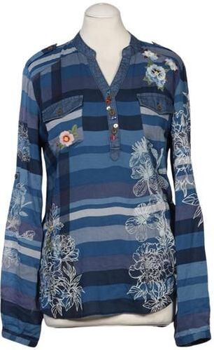 Damen Bluse, hellblau, Gr. M, Viskose - Second Hand - Desigual - Modalova