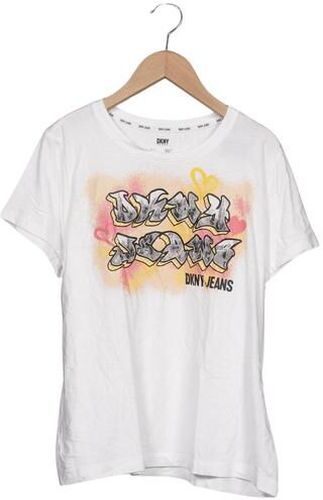 Damen T-Shirt, weiß, Gr. L, Baumwolle, Modal - Second Hand - DKNY by Donna Karan New York - Modalova