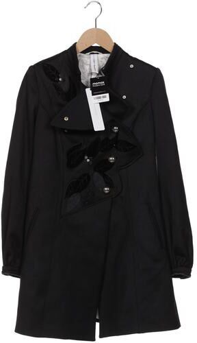 Damen Mantel, schwarz, Gr. EU 34, Schurwolle, Synthetik, Viskose - Second Hand - High - Modalova