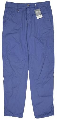 Damen Stoffhose, blau, Gr. EU 38, Elasthan, Baumwolle, Leinen - Second Hand - High - Modalova